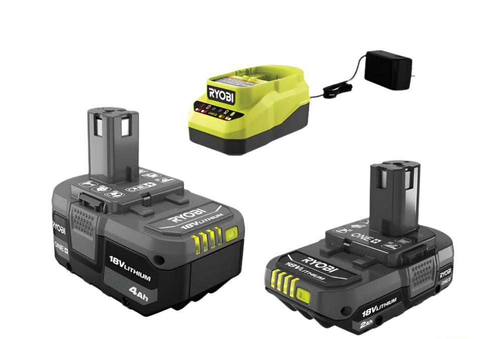 (4x) RYOBI ONE+ 18V Starter Kit, 2 Batteries (4.0Ah, 2.0Ah) w/Charger (PSK106SB)