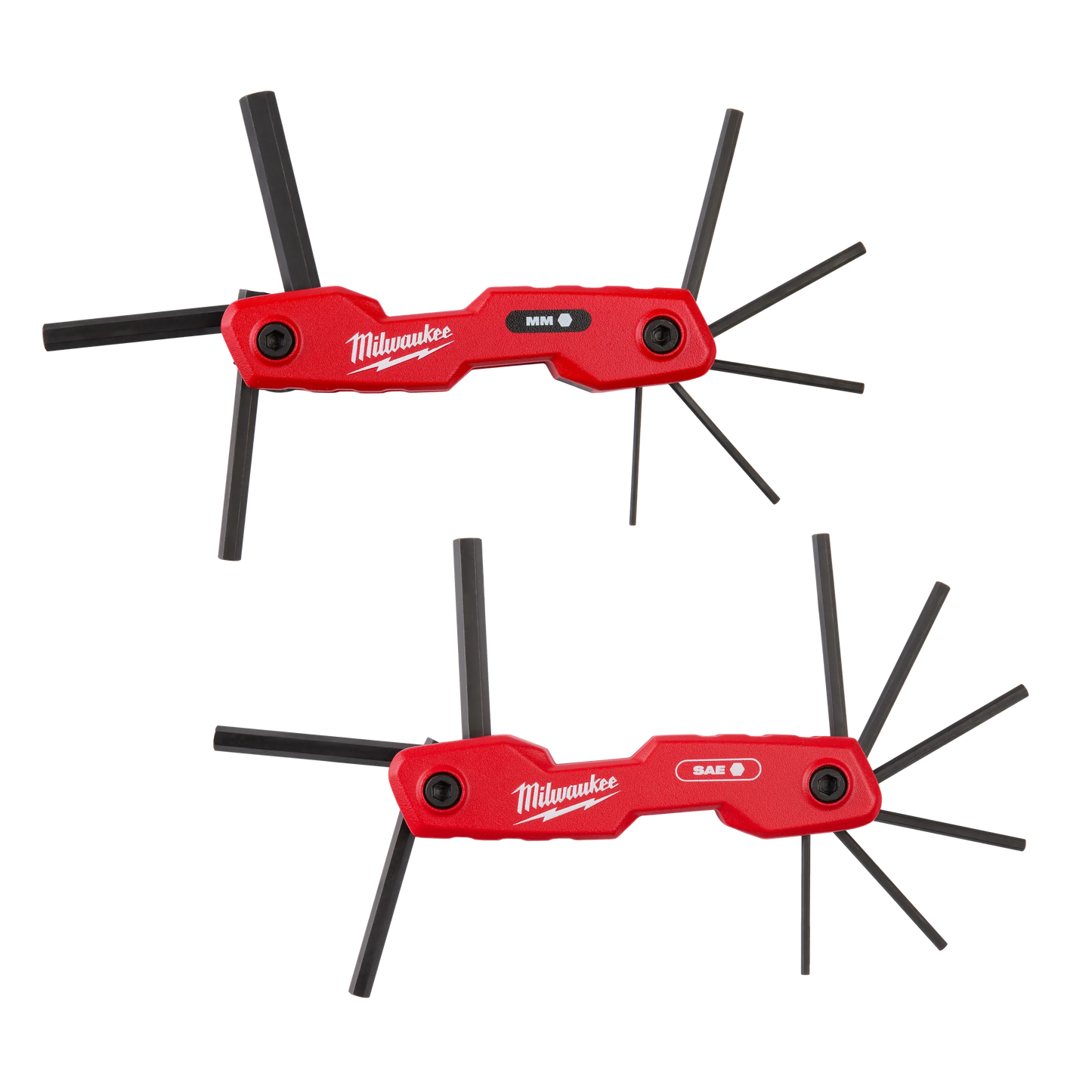 Milwaukee 2PC 17-Key Folding Hex Key Sets - SAE/Metric [48-22-2183]
