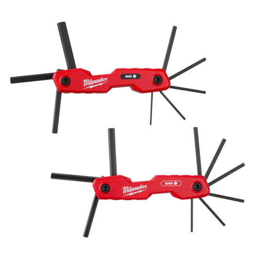 Milwaukee 2PC 17-Key Folding Hex Key Sets - SAE/Metric [48-22-2183]