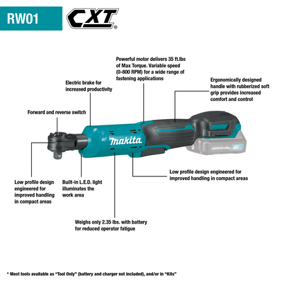 12V max CXT® Lithium‑Ion Cordless 3/8" / 1/4" Sq. Drive Ratchet Kit (2.0Ah) [RW01R1]